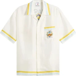 Casablanca Tennis Landscape Cuban Collar Shirt