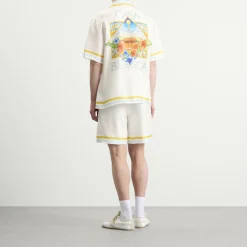 Casablanca Tennis Landscape Cuban Collar Shirt