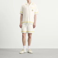 Casablanca Tennis Landscape Silk Shorts