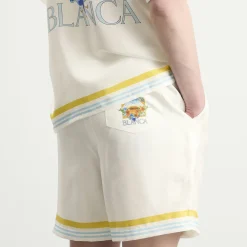 Casablanca Tennis Landscape Silk Shorts