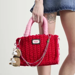 Charles Jeffrey Loverboy Bulldog Charm Bucket Bag