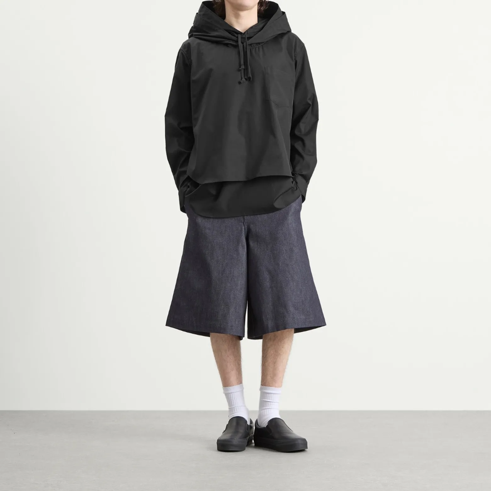 Comme des Garçons Homme Plus Slouch Hooded Long Sleeve