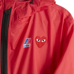 Comme des Garçons Play K-Way Red Emblem Full Zip Jacket