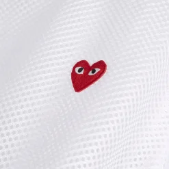 Comme des Garçons Play Mesh T-Shirt Red Emblem