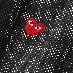 Comme des Garçons Play Mesh T-Shirt Red Emblem