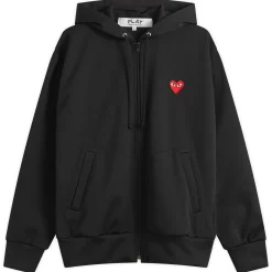 Comme des Garçons Play Red Emblem Zip Hoodie