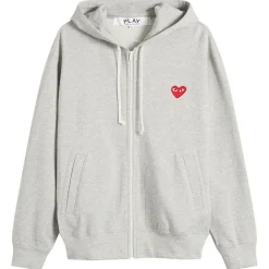 Comme des Garçons Play Red Emblem Zip Hoodie