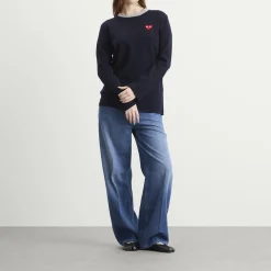 Comme des Garçons Play U Sweater Red Emblem Knit
