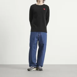 Comme des Garçons Play U Sweater Red Emblem Knit