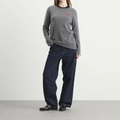 Comme des Garçons Play U Sweater Red Emblem Knit