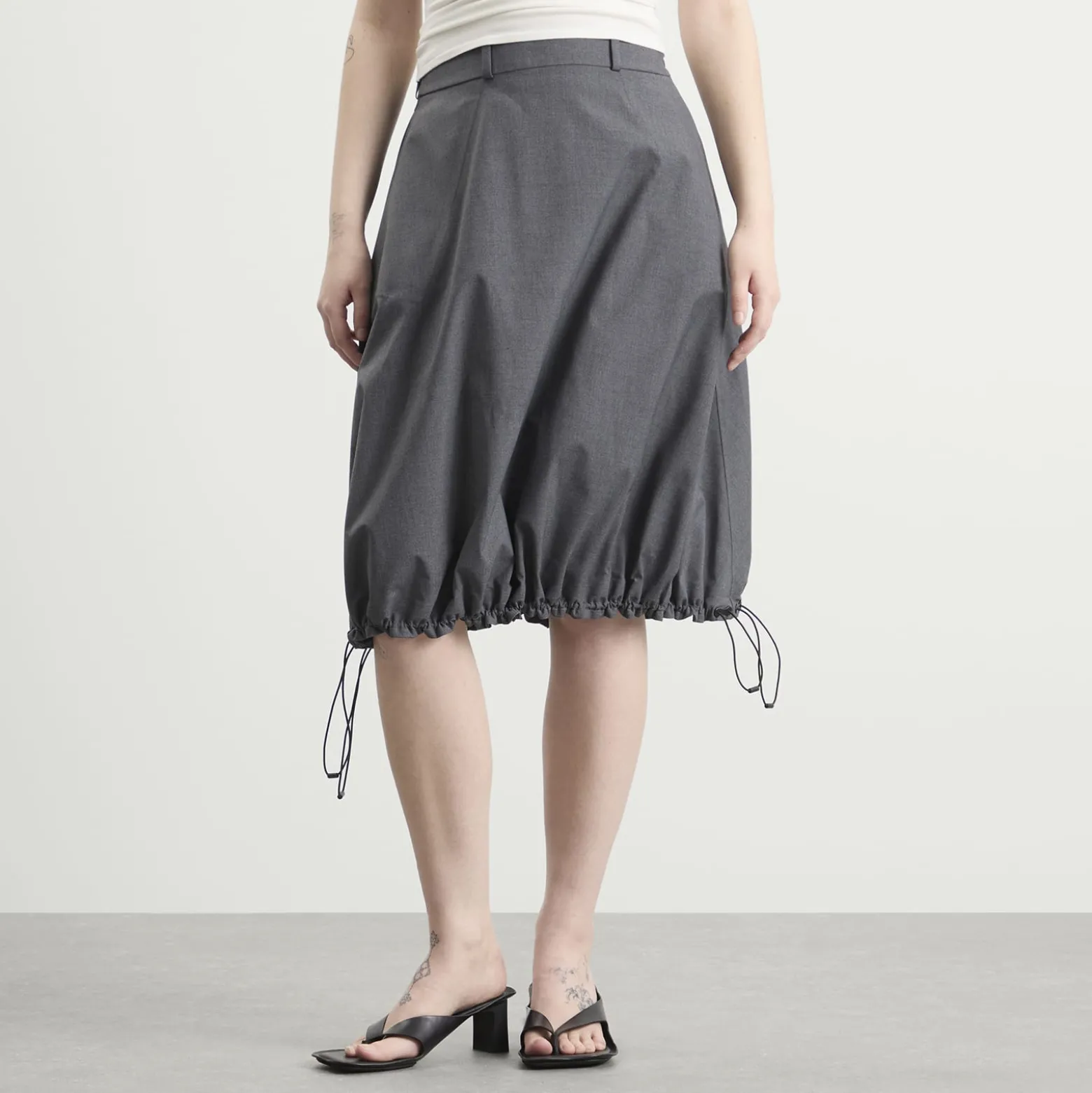 Coperni TECHNICAL TAILORED BALLOON MIDI SKIRT