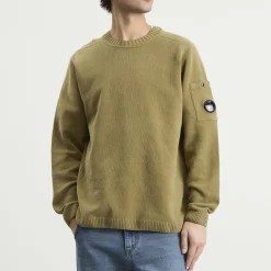 C.P. Company Cotton Chenille Crewneck Lens Sweater