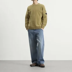 C.P. Company Cotton Chenille Crewneck Lens Sweater