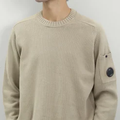 C.P. Company Cotton Chenille Crewneck Lens Sweater