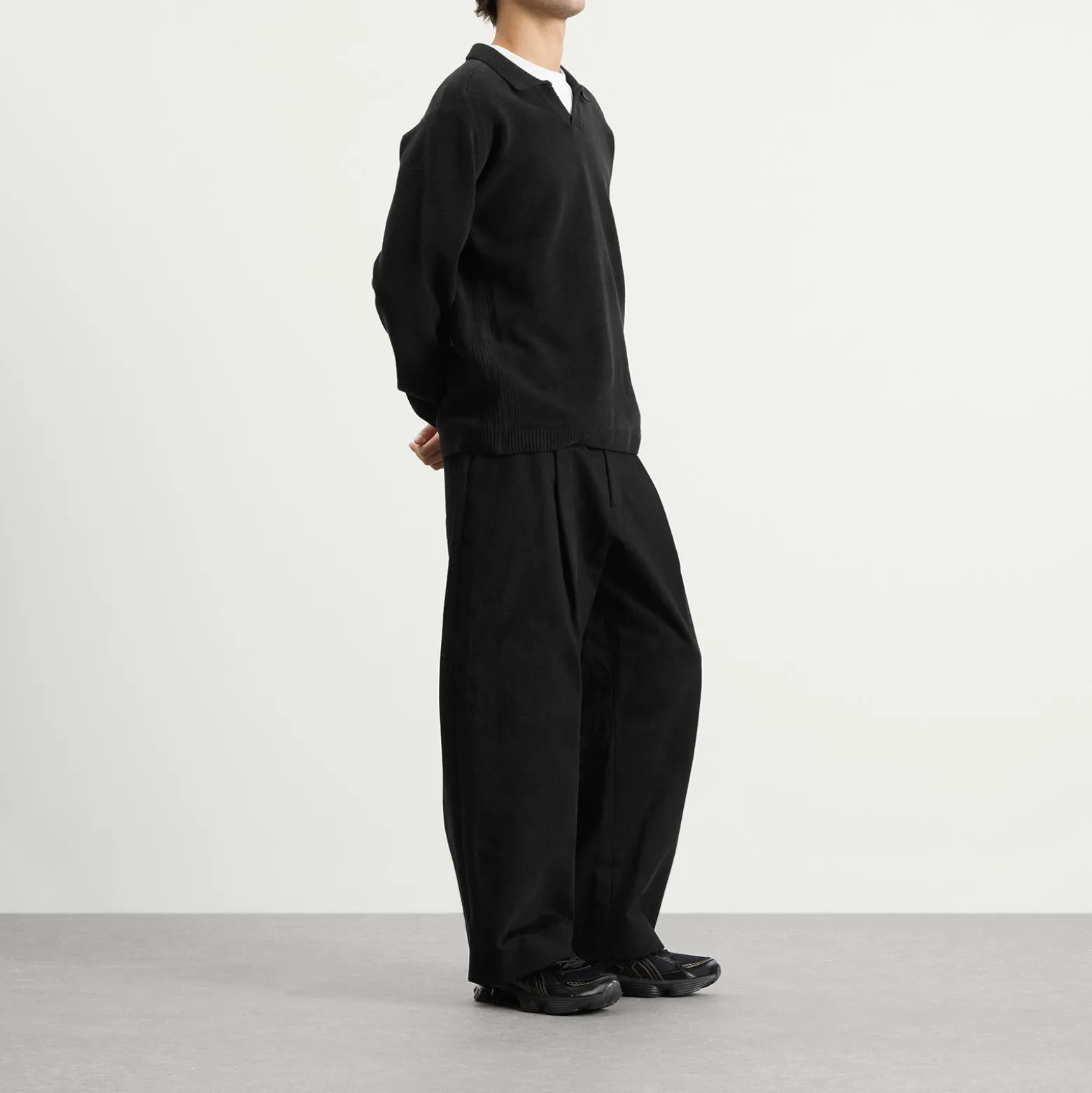 C.P. Company Cotton Chenille Polo Lens Sweater
