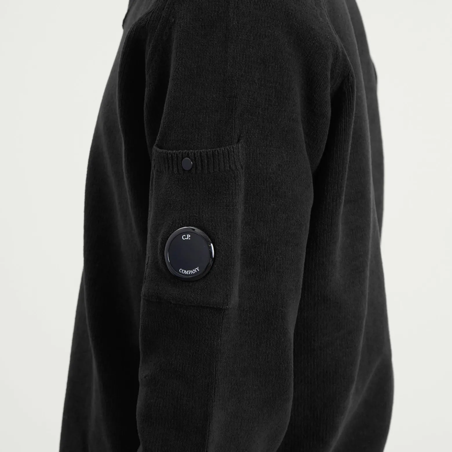 C.P. Company Cotton Chenille Polo Lens Sweater
