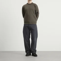 C.P. Company Diagonal Raised Fleece Crewneck Lens Sweatshirt