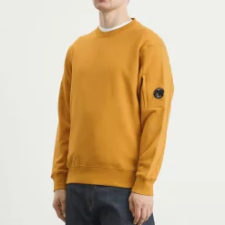 C.P. Company Diagonal Raised Fleece Crewneck Lens Sweatshirt