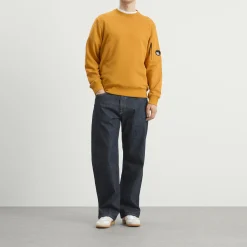 C.P. Company Diagonal Raised Fleece Crewneck Lens Sweatshirt