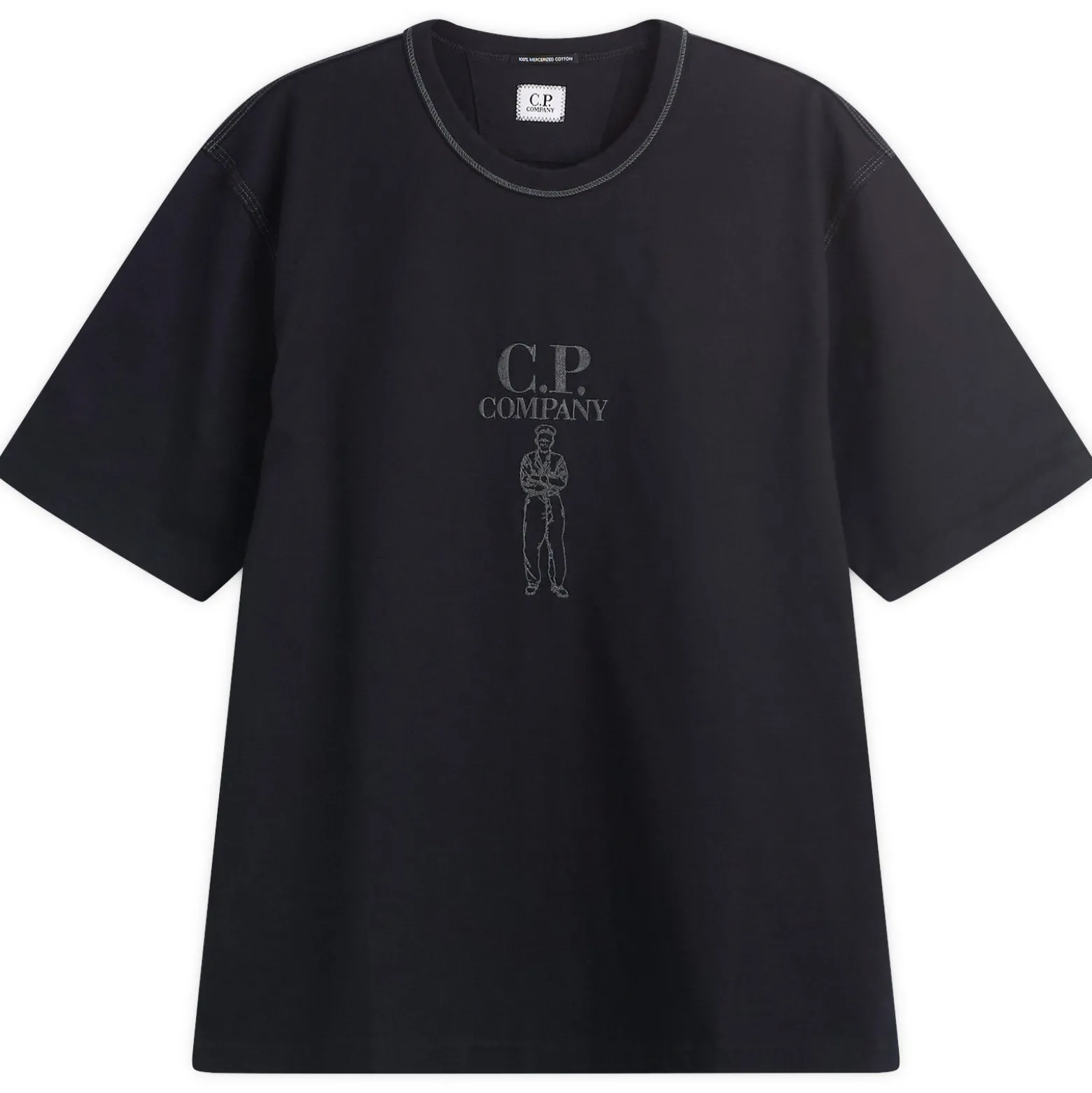 C.P. Company 30/2 Embroidered British Sailor Logo T-Shirt