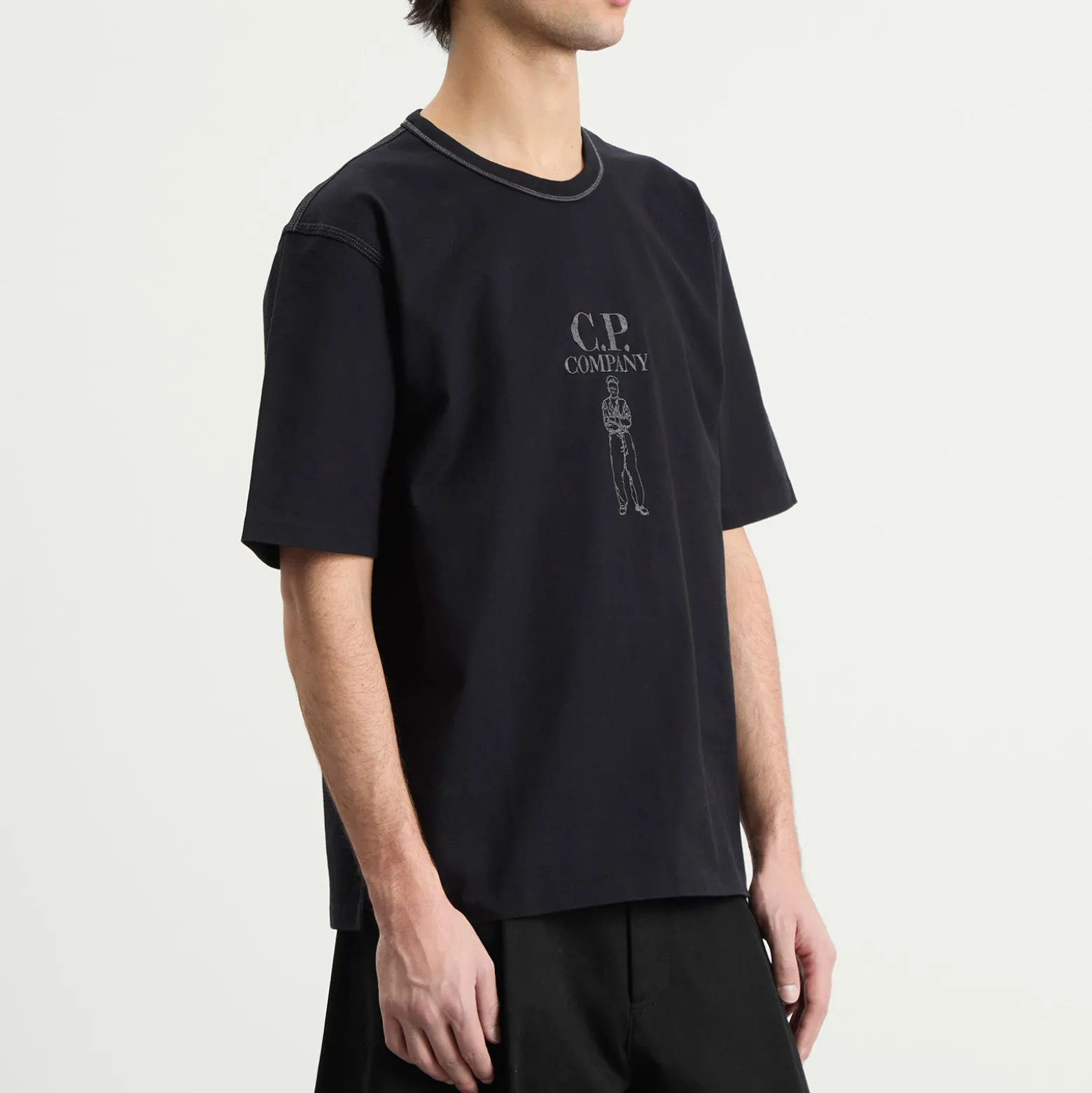 C.P. Company 30/2 Embroidered British Sailor Logo T-Shirt