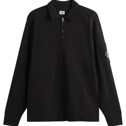 C.P. Company Malfile Fleece Quarter Zip Collared Sweatshirt