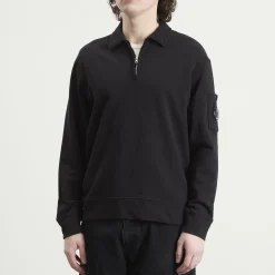 C.P. Company Malfile Fleece Quarter Zip Collared Sweatshirt