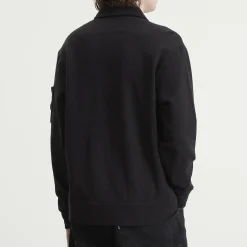 C.P. Company Malfile Fleece Quarter Zip Collared Sweatshirt