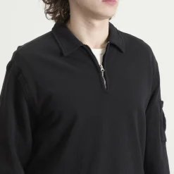 C.P. Company Malfile Fleece Quarter Zip Collared Sweatshirt