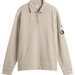 C.P. Company Malfile Fleece Quarter Zip Collared Sweatshirt
