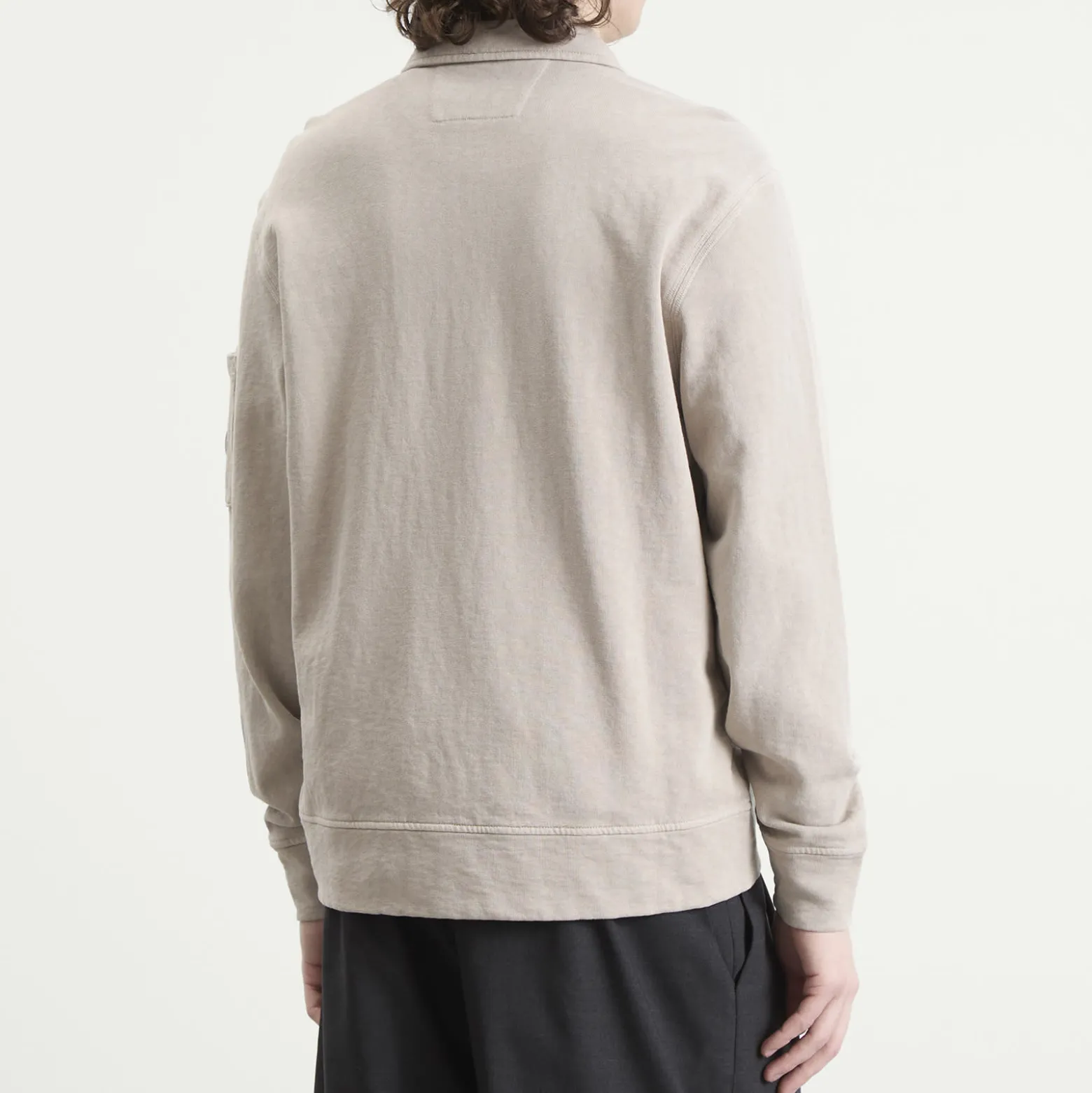 C.P. Company Malfile Fleece Quarter Zip Collared Sweatshirt