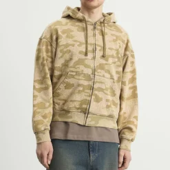 Daily Paper Boxy Camo Zip Hoodie