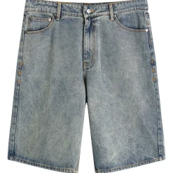 Daily Paper Compact Shield Embroidery Denim Shorts