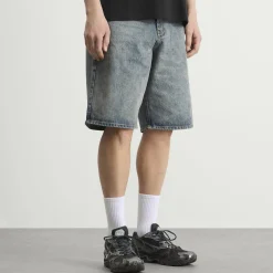 Daily Paper Compact Shield Embroidery Denim Shorts