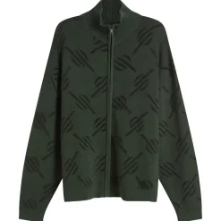 Daily Paper Monogram Knit Zip Cardigan