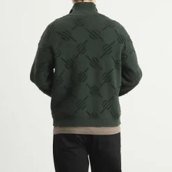 Daily Paper Monogram Knit Zip Cardigan