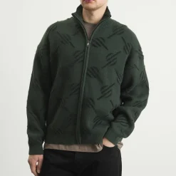 Daily Paper Monogram Knit Zip Cardigan
