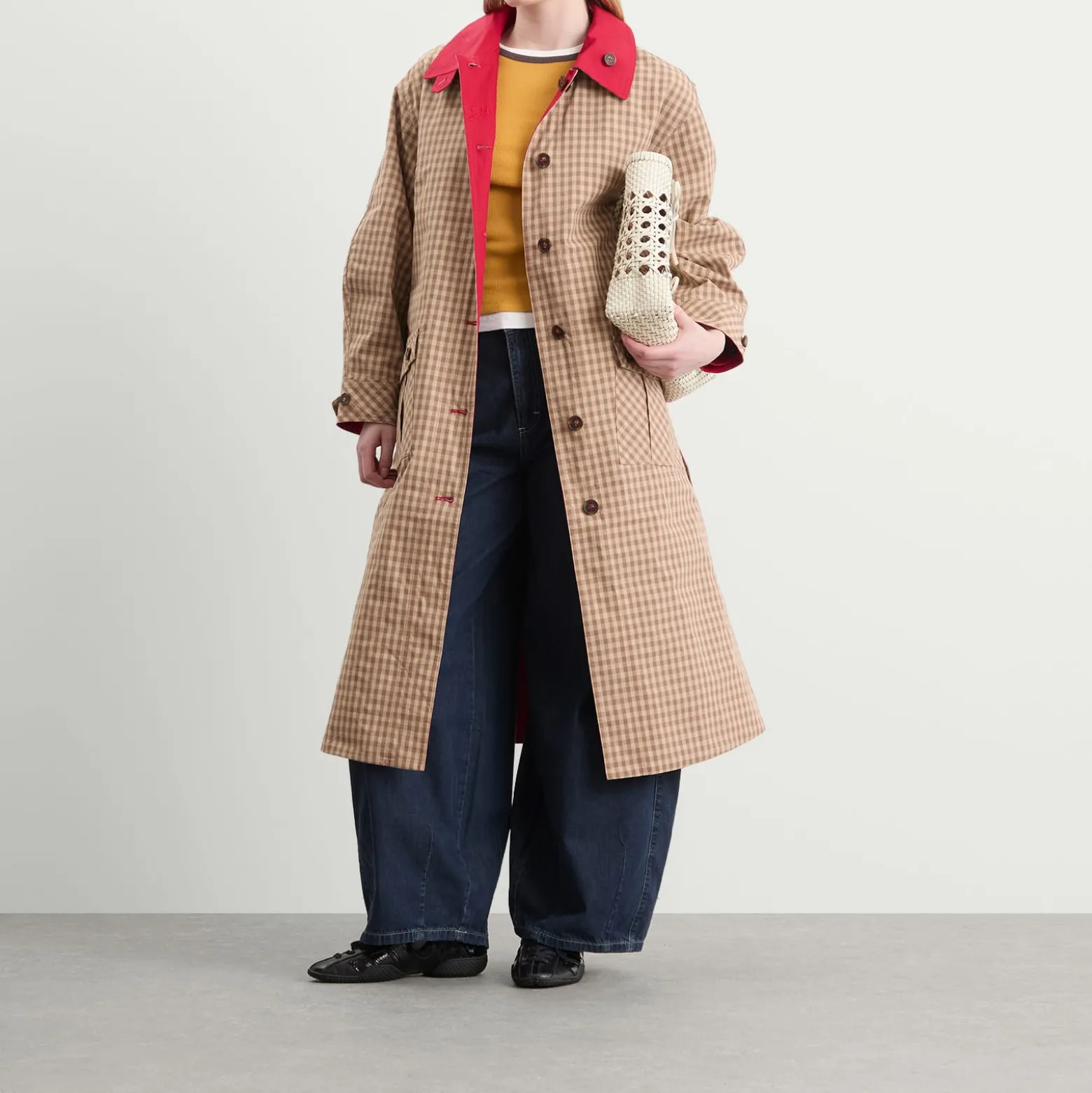 Damson Madder Anja Reversible Honey Trench Coat