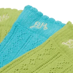 Damson Madder Calf Length 2 Pack Pointelle Socks