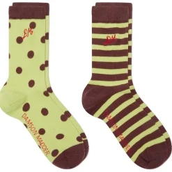 Damson Madder Calf Length 2 Pack Socks