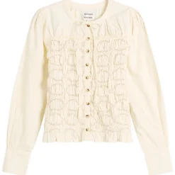 Damson Madder Elliana Smocked Cardigan