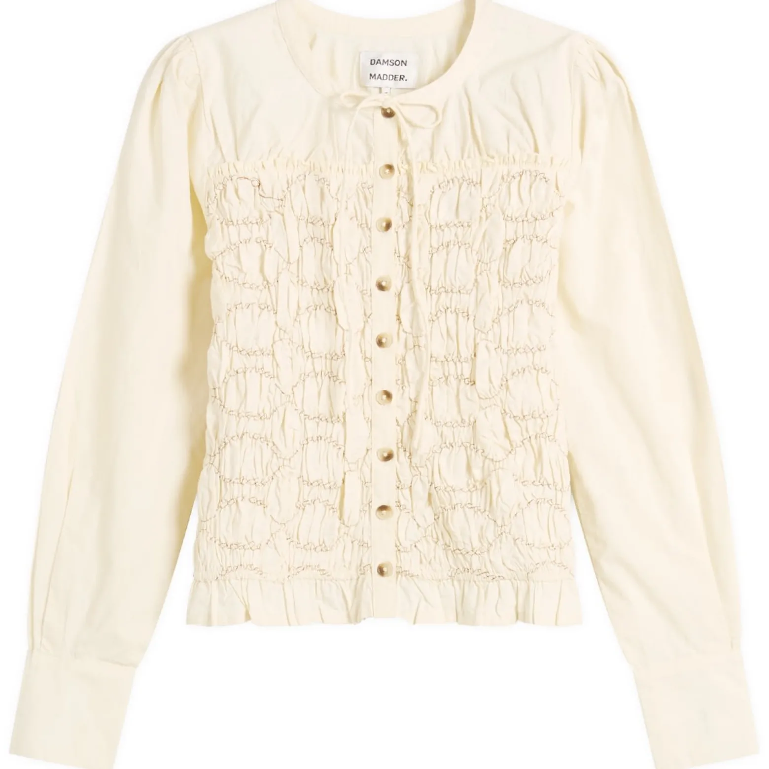 Damson Madder Elliana Smocked Cardigan