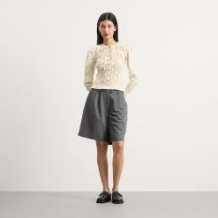 Damson Madder Elliana Smocked Cardigan