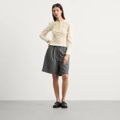 Damson Madder Elliana Smocked Cardigan