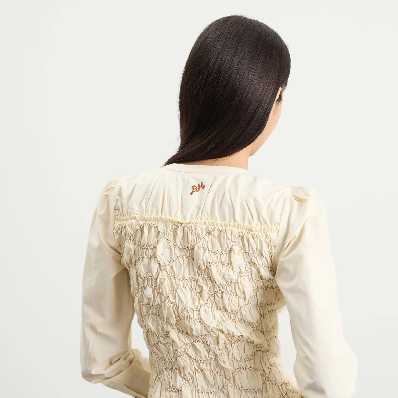 Damson Madder Elliana Smocked Cardigan