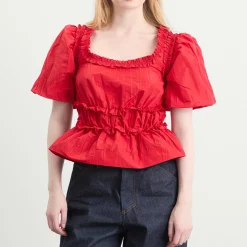 Damson Madder Everly Ruffle Blouse