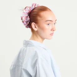 Damson Madder Frill Edge Scrunchie