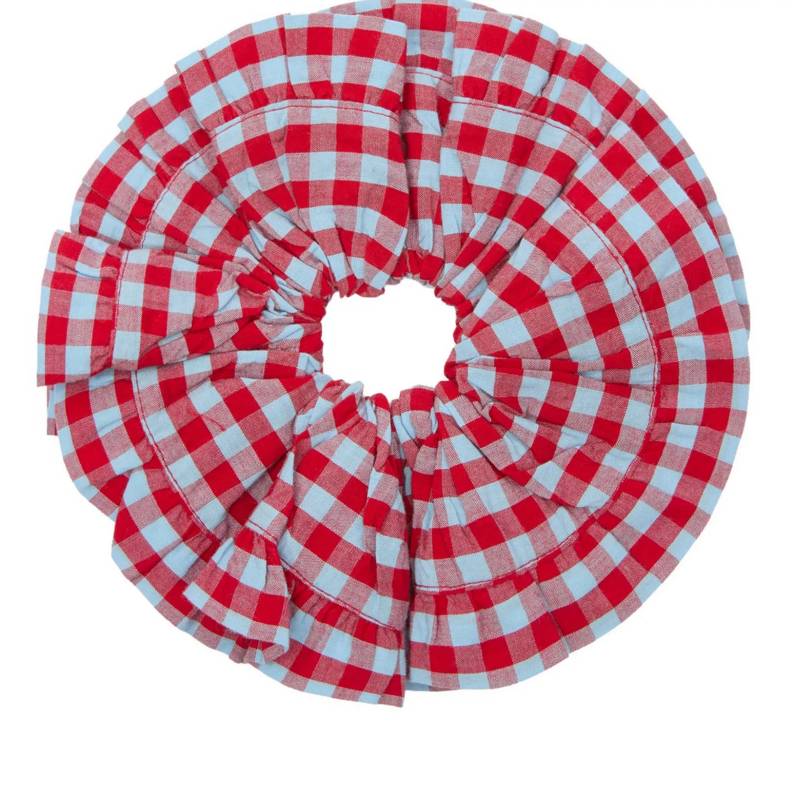 Damson Madder Frill Edge Scrunchie