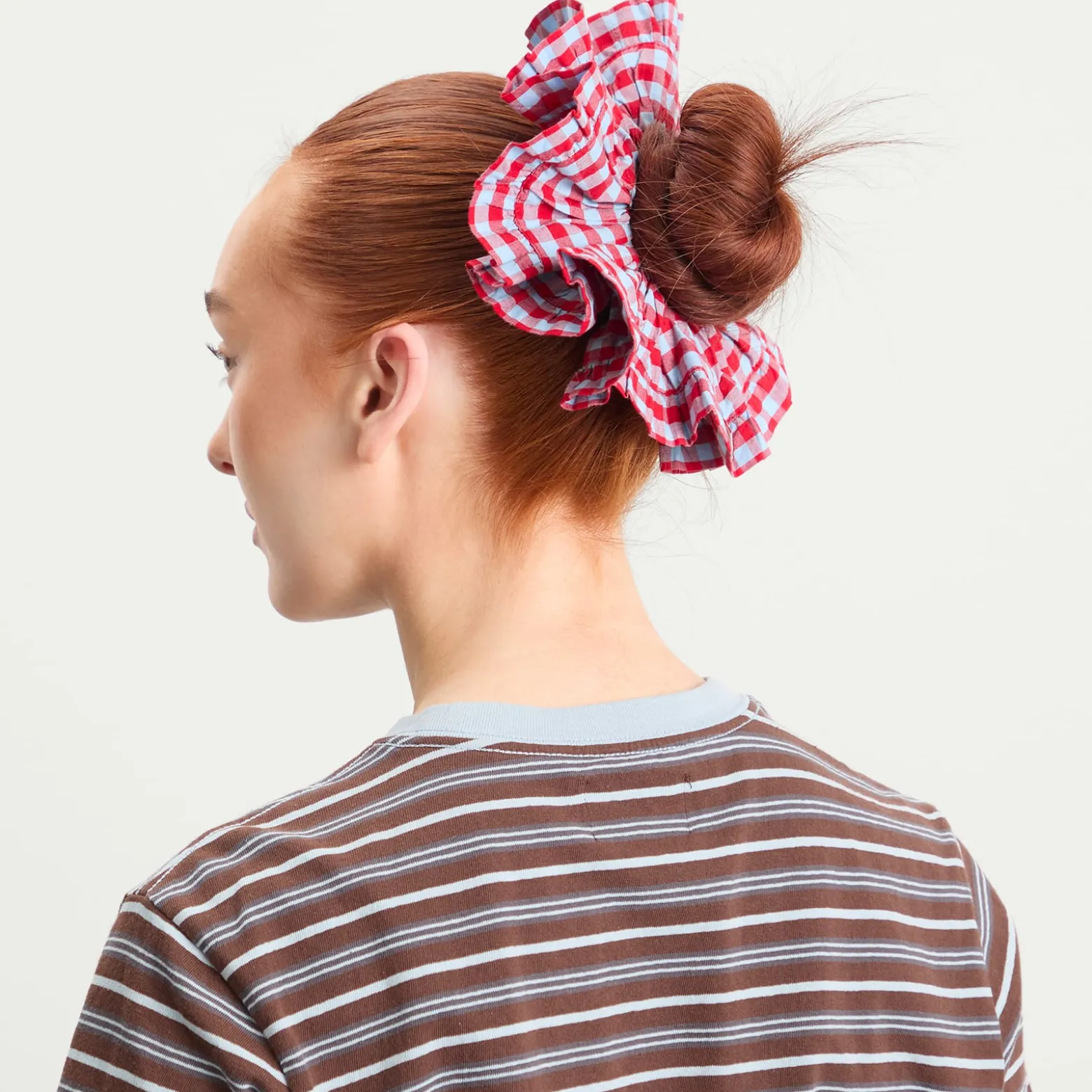 Damson Madder Frill Edge Scrunchie