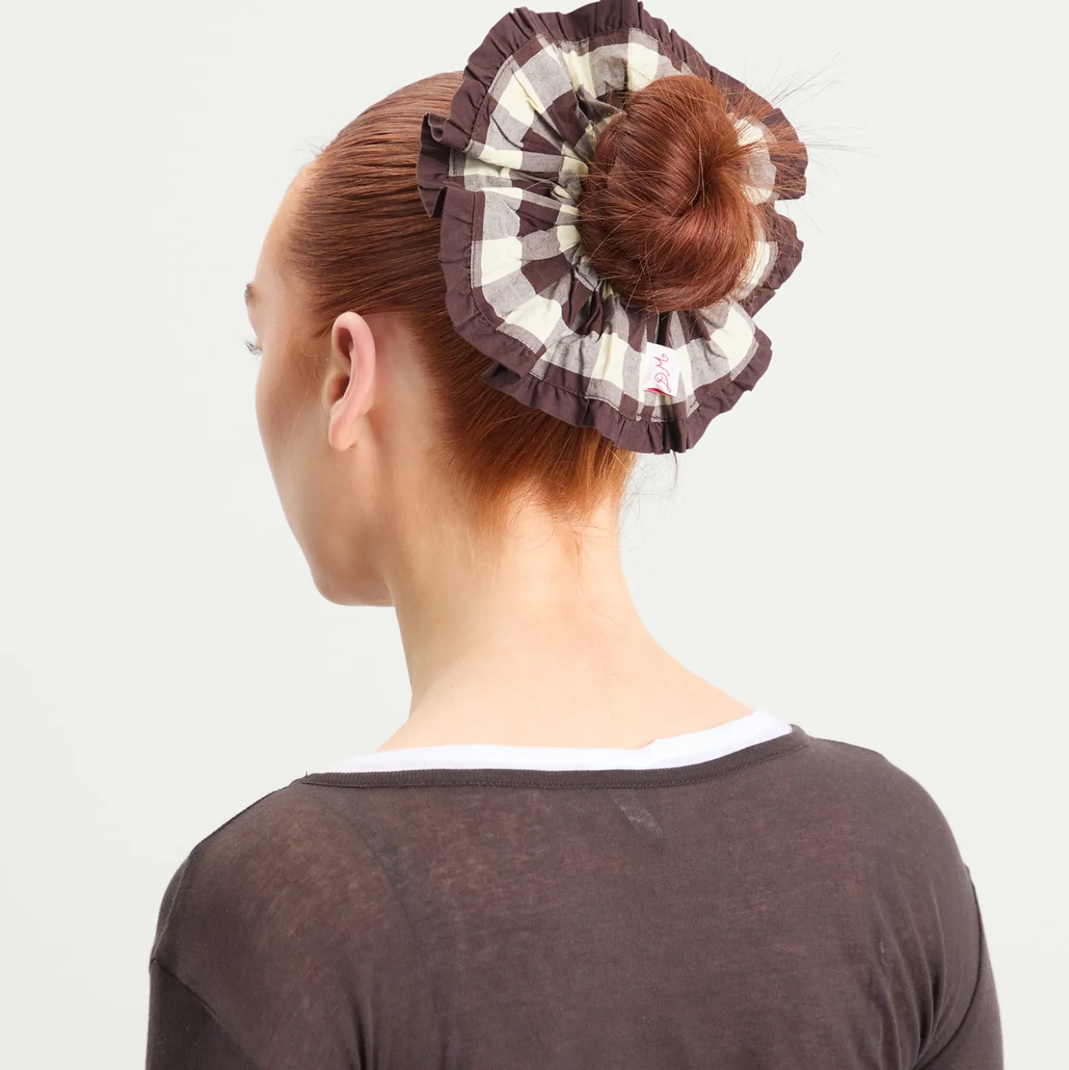 Damson Madder Frill Edge Scrunchie